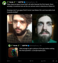 JerseyFurry saying that Ruben Sim is similar to Jasonafex.png JerseyFurry saying that Ruben Sim is similar to Jasonafex.png