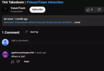 Screenshot 2025-01-01 at 18-00-53 764 Takedown #VasaviTeam #AnonSec - YouTube.png Screenshot 2025-01-01 at 18-00-53 764 Takedown #VasaviTeam #AnonSec - YouTube.png