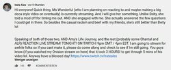 amy irate alex stream announc.JPG