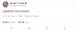 Trump Liberate Michigan Tweet.png