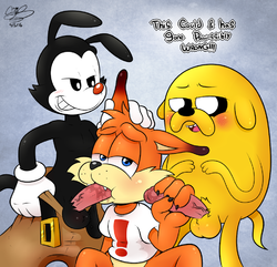 1967102 - Adventure_Time Animaniacs Bubsy Bubsy_(character) Jake_the_Dog Spice5400 Yakko_Warne...png