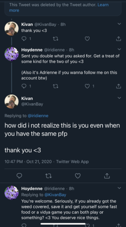 Kivan on Twitter @iridienne how did i not realize this is you even when you have the same pfp ...png