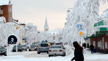 Arvidsjaur Vinter Storgatan Kyrkan FotoKentNorberg.jpg