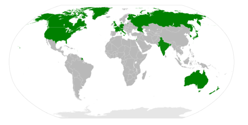 Map of IUF member countries.png