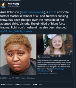 ariel robinson murdered white child black power.png