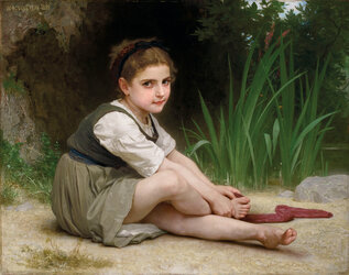 William Adolphe Bouguereau (French, 1825-1905) Au bord du ruisseau, 1888.jpg