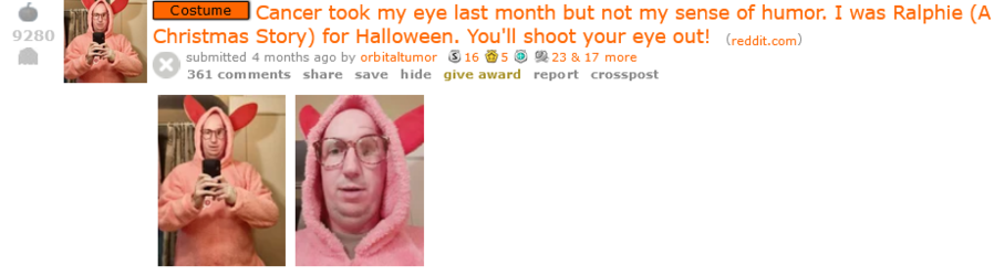 Screenshot 2022-03-29 at 17-08-37 Cancer took my eye last month but not my sense of humor. I w...png