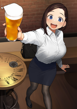 #がんばれ同期ちゃん 「カンパーイ♥」 - よむのイラスト - pixiv.png