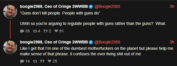 1 Deliberately misquotes the argument that guns don't kill people, people do and then pretends...png