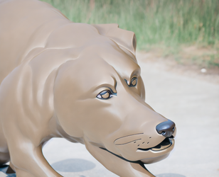 00659-760619517-neoclassical weathered dark bronze sculpture of a happy drooling dog crouching...png