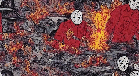 00059-2623465100-Jason Voorhees selling lollipops out of the back of a flaming Ford Pinto in a...png