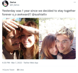 2022-10-18 19_41_17-Darius on Twitter_ _Yesterday was 1 year since we decided to stay together...png