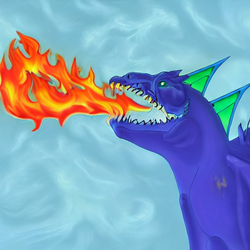03493-1382446121-A blue dragon with green eyes and sharp teeth, ((flames)) shoot out of the dr...png