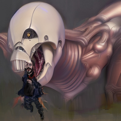 00612-4078924464-((masterpiece)), ((best quality)), ((art by H. R. Giger)), giant with dog hea...png