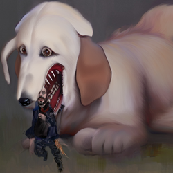 00532-3599768164-((masterpiece)), ((best quality)), ((art by Giger)), Huge dog, ((horror)).png