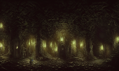 00005-904503828-(((painting, masterpiece, best quality, 4k))), ((fantasy dungeon, style of H.P...png
