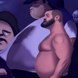 00067-2576528932-a fat man standing side by side with a muscle man, concept art, digital art.png