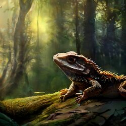 00156-1841300205-bearded dragon in a forest,tone mapped, shiny, intricate, cinematic lighting,...jpg