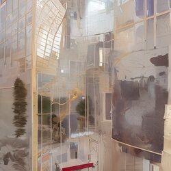 00063-1462743029-a room with a chair and a painting on the wall and a window with a view of a ...jpg