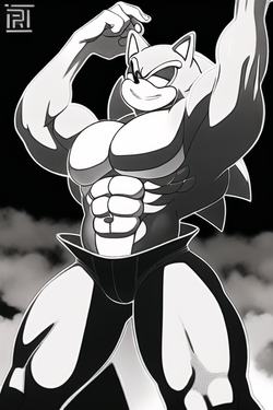 Sonic the Hedgehog muscle biopunk s-3225464067.png
