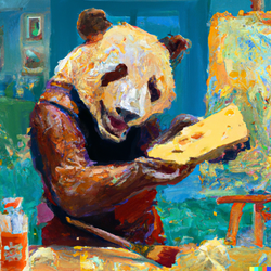 DALL·E 2022-11-16 20.39.16 - expressive oil painting, van gogh, giant panda, preparing a chees...png