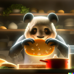 DALL·E 2022-11-16 20.50.27 - digital art, Greg Rutkowski, giant panda, chef outfit, kitchen, p...png