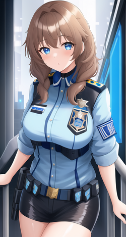 01036-1443267706-girl, short brown perm, blue eyes, wearing light blue police uniform, cyberpunk.png