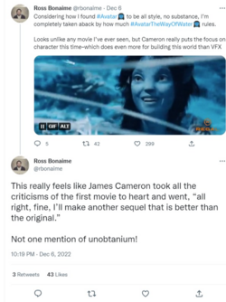 Ross Bonaime on Twitter   This really feels like James Cameron took all the criticisms of the ...png
