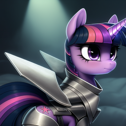 Twilight Sparkle in heavy plate armor s-1669493159.png