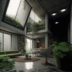 Gnosys_eco-brutalist_house_interior_green_planters_contrasted_w_50bb0327-f794-4510-a70a-cbef9b...png