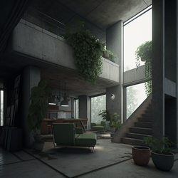 Gnosys_eco-brutalist_house_interior_green_planters_contrasted_w_16deb2dc-d85a-46fe-b569-11acb9...png