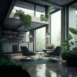Gnosys_eco-brutalist_house_interior_green_planters_contrasted_w_9cc02146-0051-4655-9e7b-da8349...png