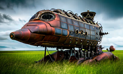 Old_steampunk_spaceship_on_robotic_legs_tarnished_hull_with_one_stained_glass_windshield_symme...png