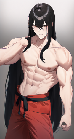00934-207488482-man wearing martial arts gi, long black hair, muscular, shirtless.png
