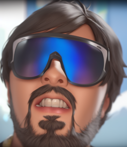 02158-4025528530-A cool guy with beard wearing pitvipers, dark hair, visible front teeth. intr...png