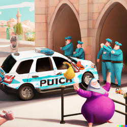 DALL·E 2023-01-09 18.16.42 - fat woman in hijab getting arrested in the middle east, digital art.png