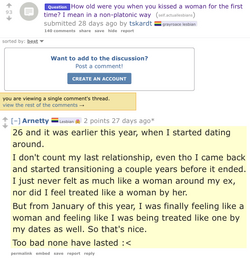 Arnetty comments on How old were you when you kissed a woman for the first time I mean in a no...png