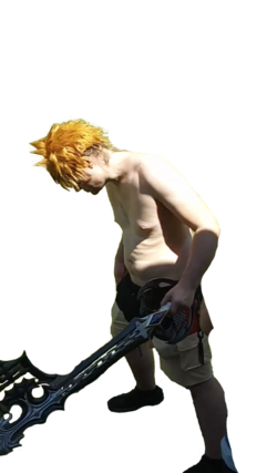 Chibi Roxas cosplay naked clean.png