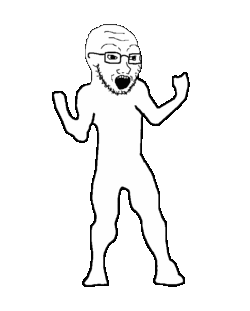 5042 - animated arm dance full_body glasses hand leg open_mouth orange_justice soyjak spin stu...gif