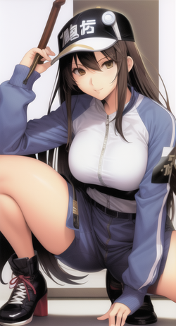 03383-2274831110-((masamune shirow)), 1girl, ((mature)), wearing air force jumpsuit.png