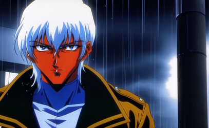 03825-3656849322-80's anime film screenshot, 1man, cyberpunk, long slicked back white hair, re...png