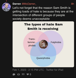 Darren (@MxDarren_) Let’s not forget that the reason Sam Smith is getting loads of hate is bec...png