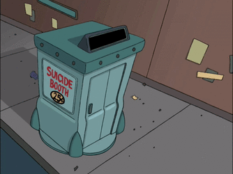 futurama suicide booth.gif