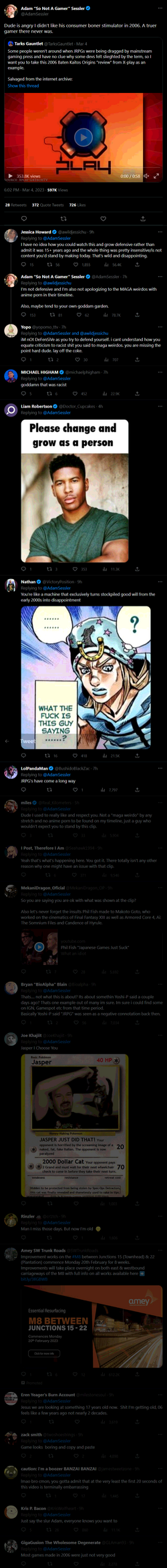 Adam Sessler racism review reactions twitter.png