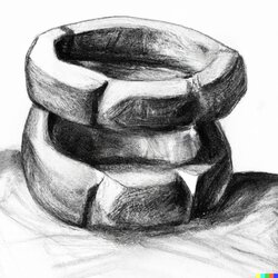 DALL·E 2023-03-09 21.47.56 - two ancient stone rings stacked on top of each other, pencil draw...jpg