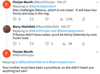 Barry Steinfeld Zelensky would conquer Russia - son of a whore.png
