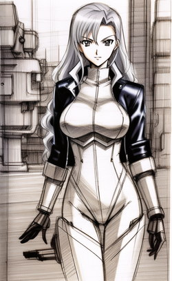 04993-4029982776-Sakura Wars, Ken Sugimori, 1girl, wearing white leotard, long wavy blonde hai...png