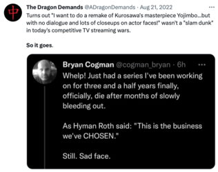 2022-08-21 Bryan Cogman mocked by The Dragon demands so it goes.png
