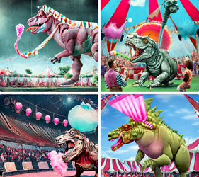 Carnotaurus eating cotton candy at the circus.png