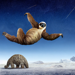 00428-1136948652-three-toed sloth riding on a mammoth, tundra background, comet in the sky, de...png